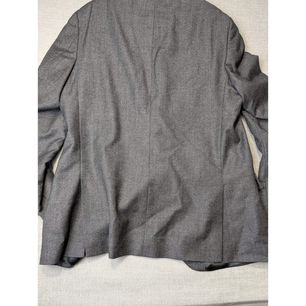 Calvin Klein Mens XL Gray Nailhead 100% Wool 2-Button Suit Jacket Blazer - Picture 6 of 12